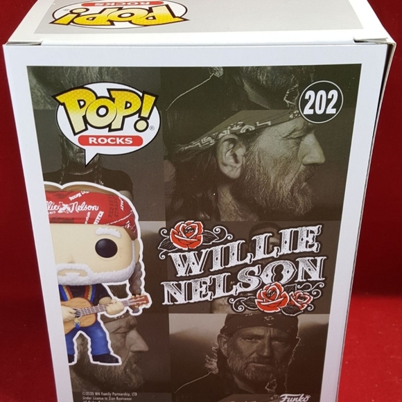 Willie nelson funko # 202 (nib) With pop protector - Picture 7 of 7